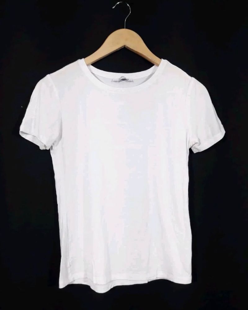 Classic White Crew Neck T-Shirt