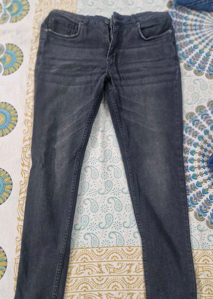 Dark Gray Slim Fit Jeans