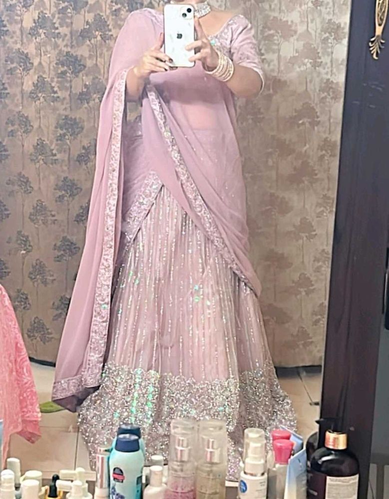 Sparkling onion pink Lehenga Choli Set