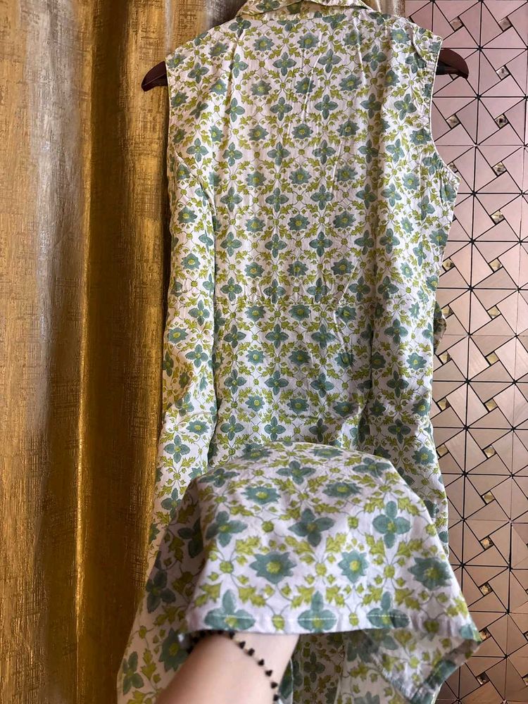 Chic Sleeveless Floral Print Midi Dress