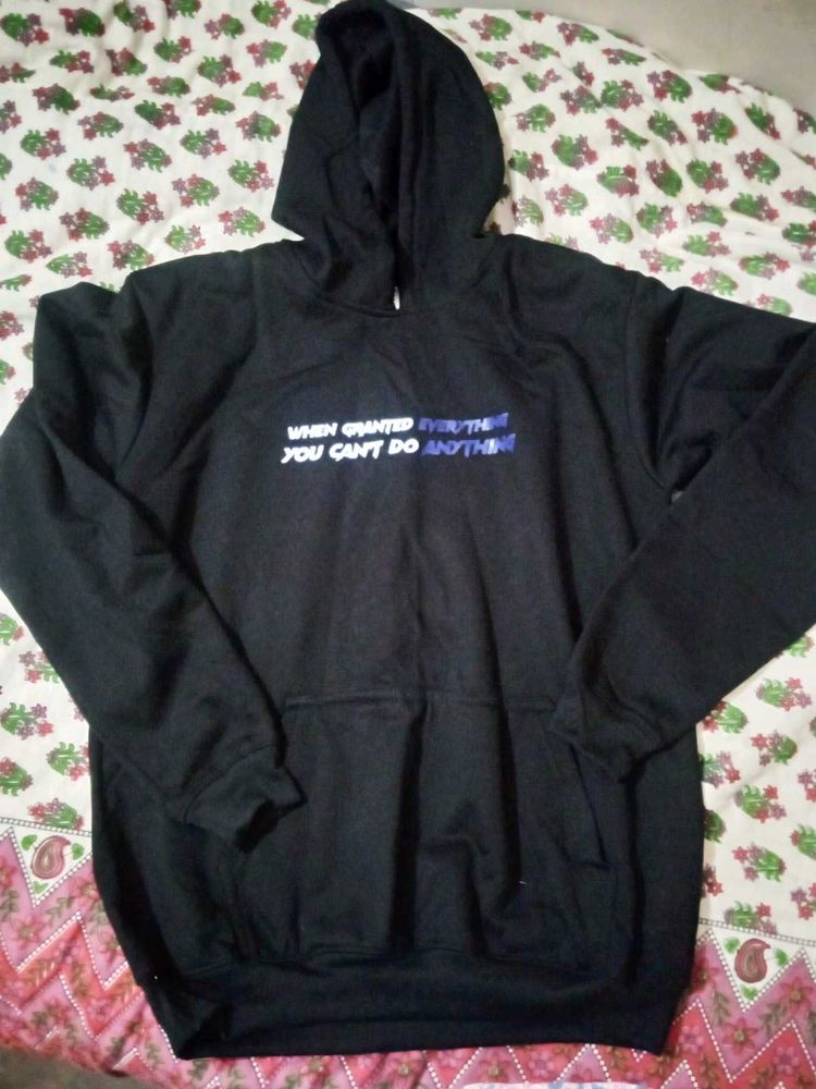 Black Graphic Hoodie