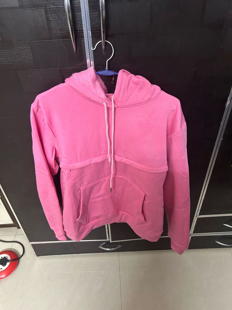 Breastfeeding safe Pink Hoodie