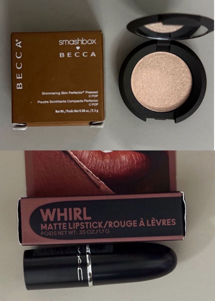 Becca Highlighter &amp; MAC Lipstick Bundle