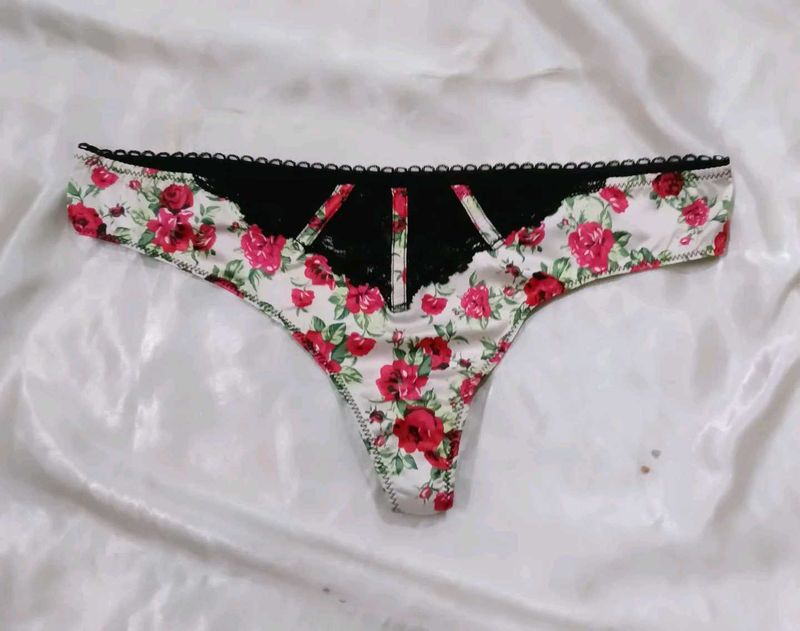 Floral Thong Panty