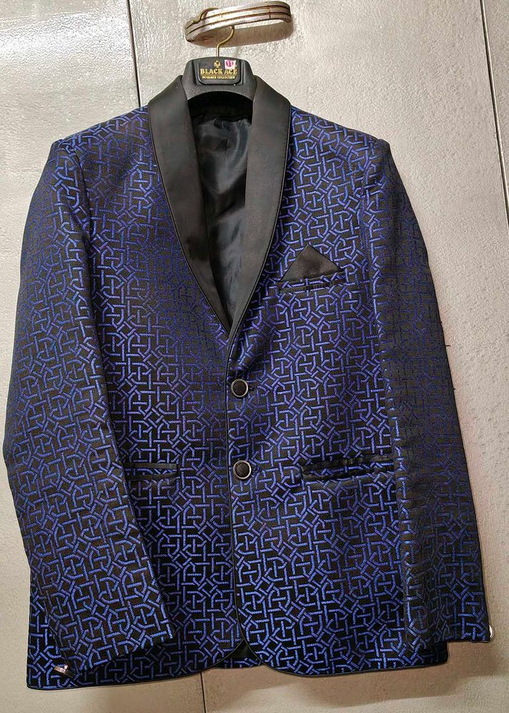 Patterned Black Ace Blazer