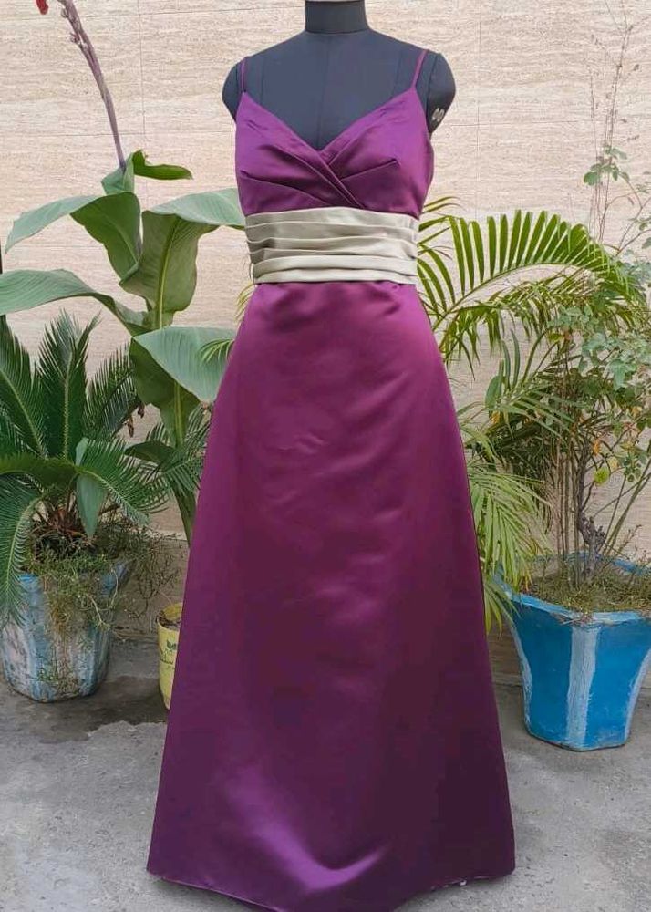 Elegant Plum Evening Dress