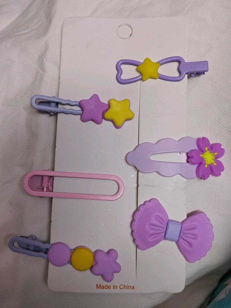 Cute Hair Clip Set of 6 for Kids