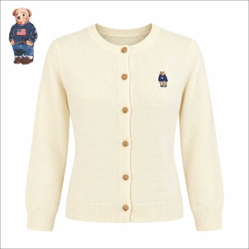 Cream Teddy Bear Cardigan
