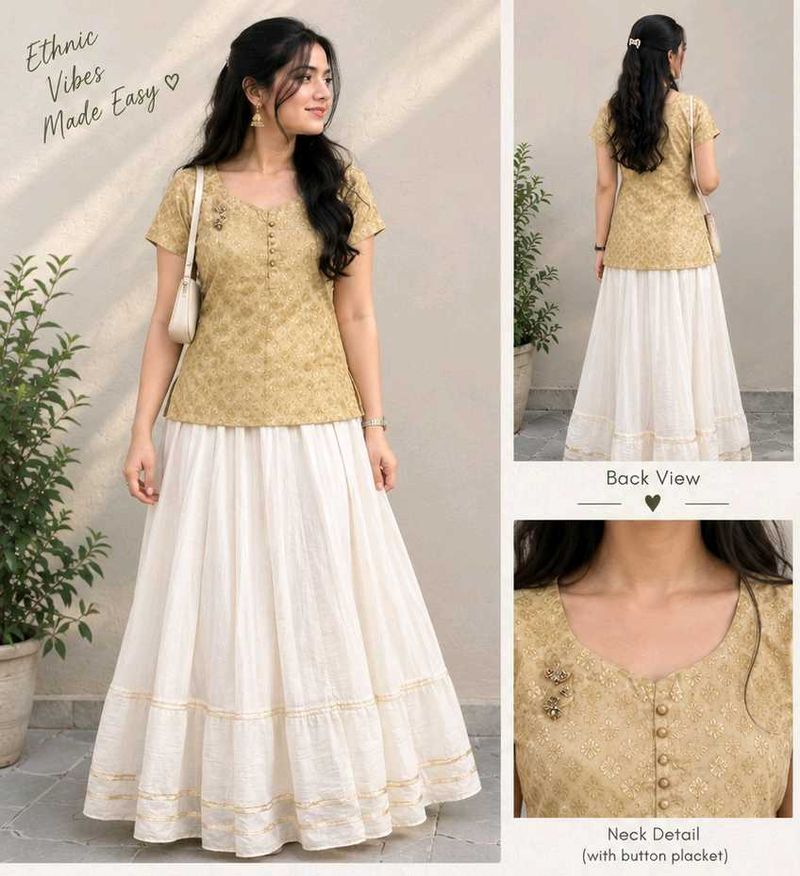 Golden Brocade Top