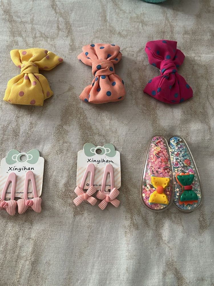 Cute bow Hair Clips Set
