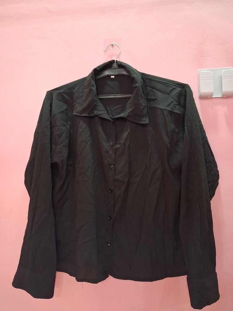 Classic Black Button-Up Shirt