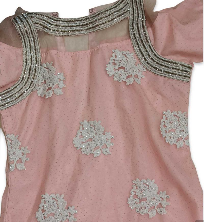 Elegant Pink Embellished Kurta