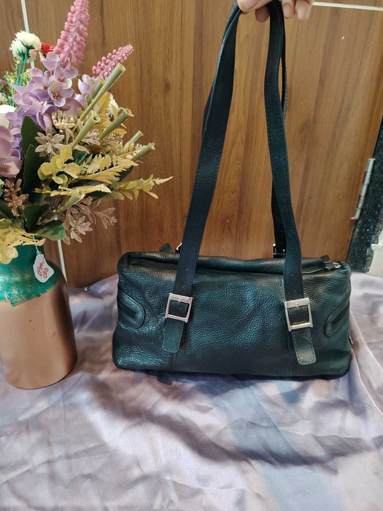 Black Leather Shoulder Bag