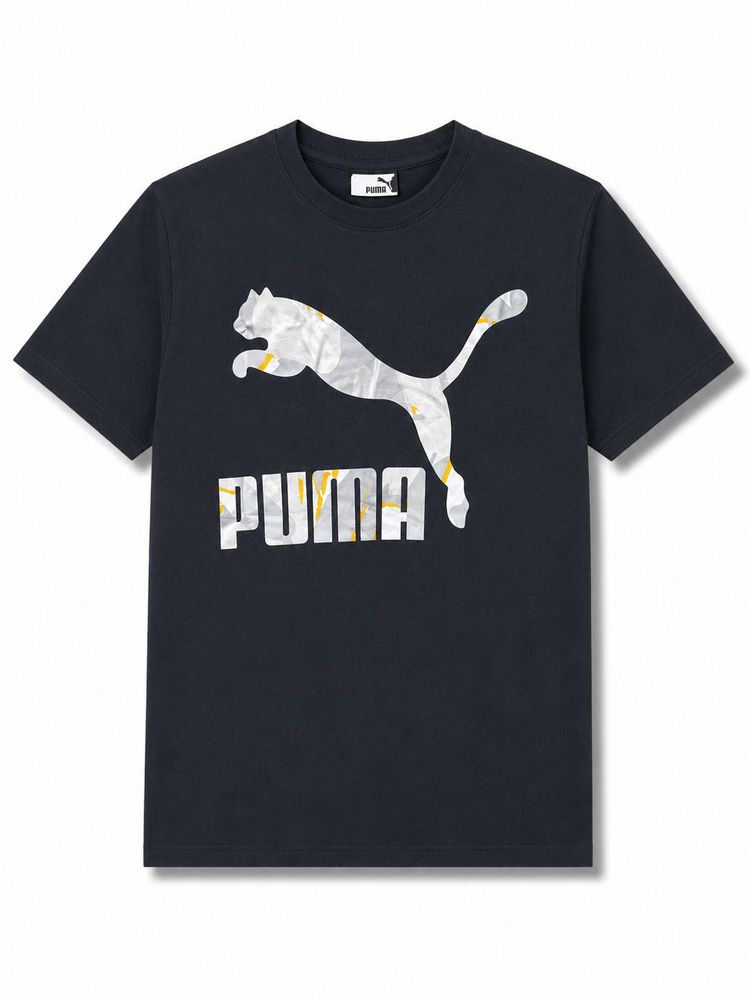 Puma Navy Blue Crew Neck Graphic T-Shirt