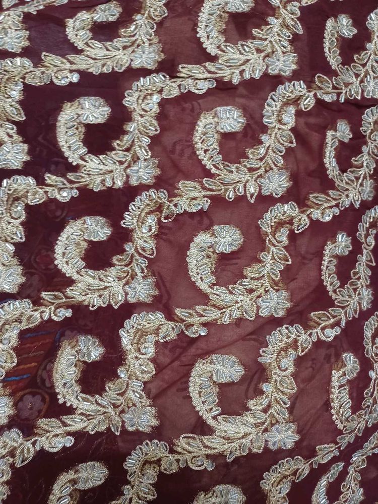 Beautiful bridal georgette  saree with Blouse