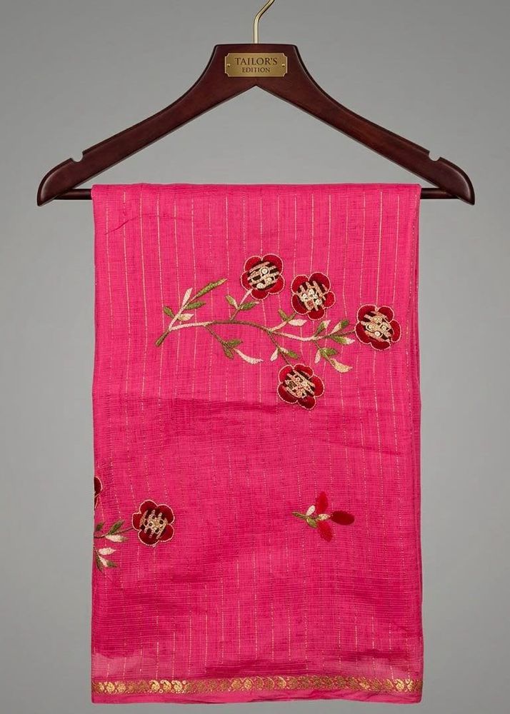 Beautiful Pink Embroidered Saree