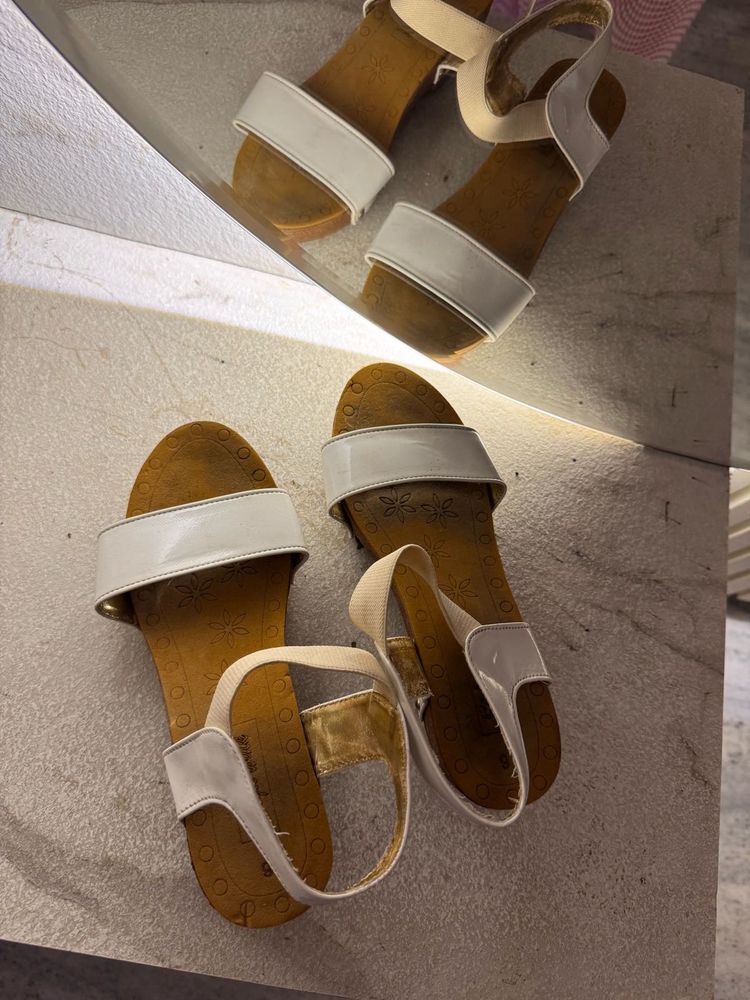 classy cream sandles