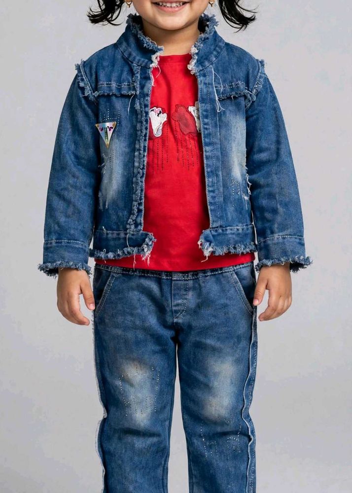 Kids Denim Jacket &amp; Jeans Set