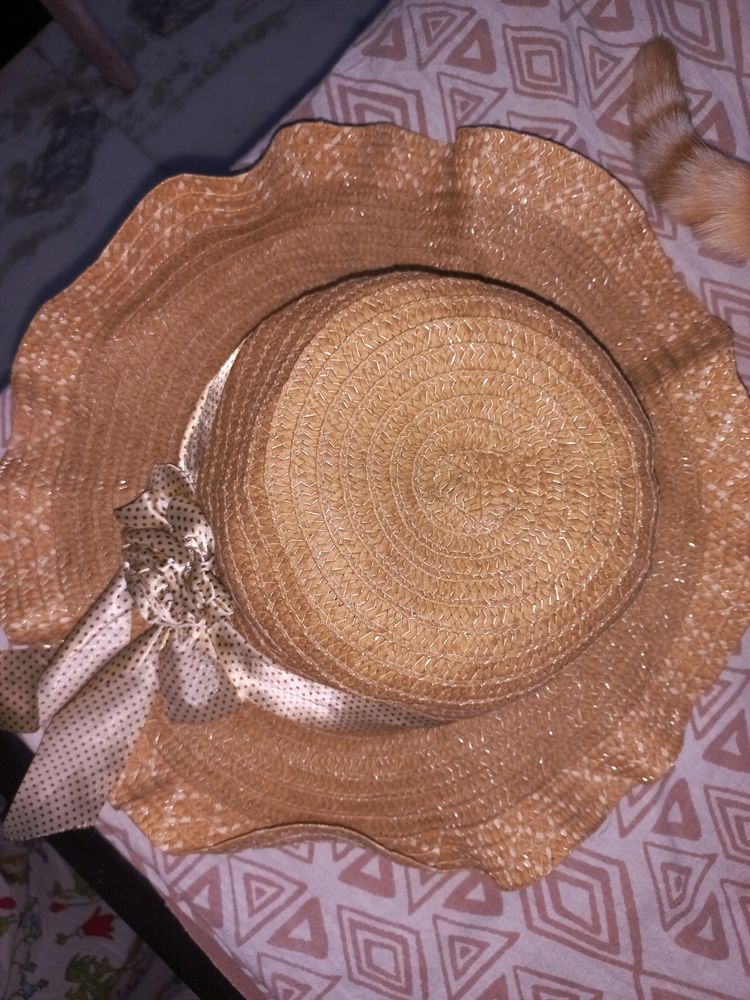 Brown Cap With Bow👒