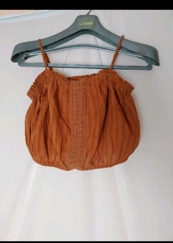 Brown Crop Top