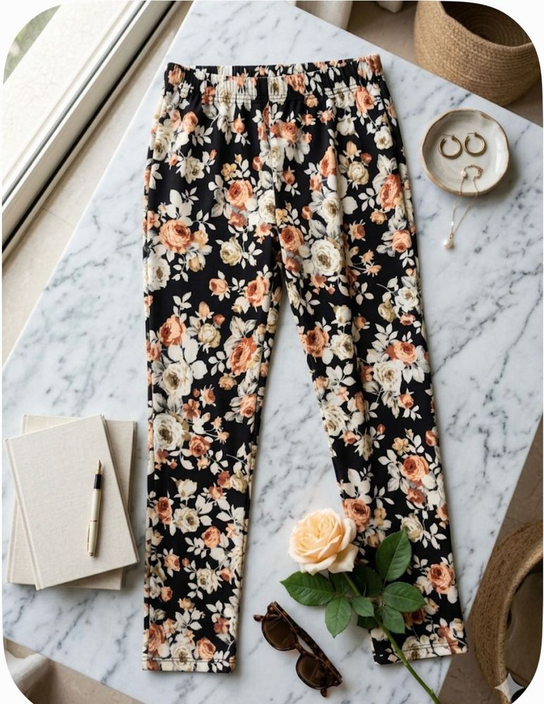 Floral Print Tights