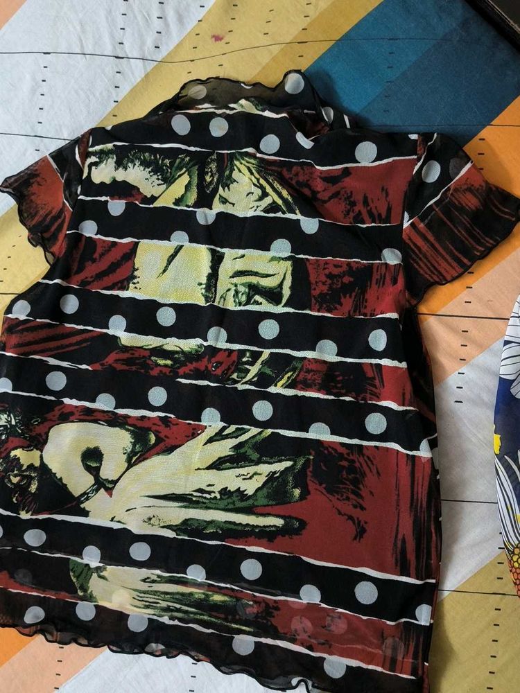 Unique Graphic Print Top