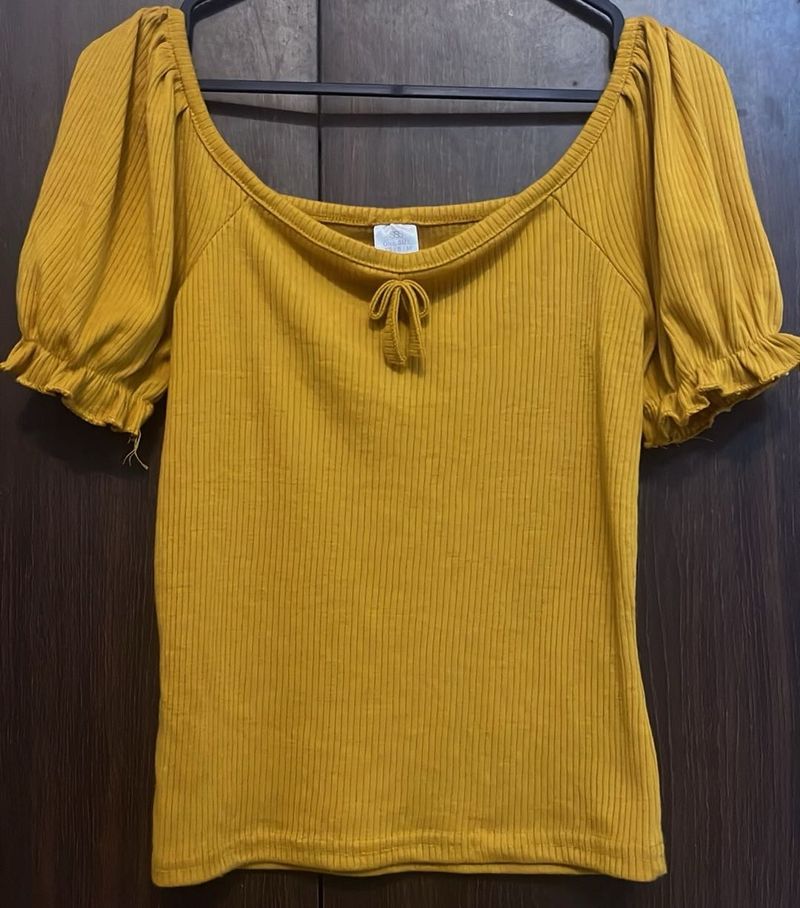 mustard blouse top