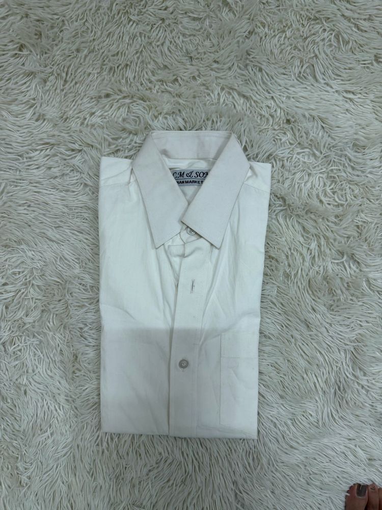 Classic White Men's Shirt