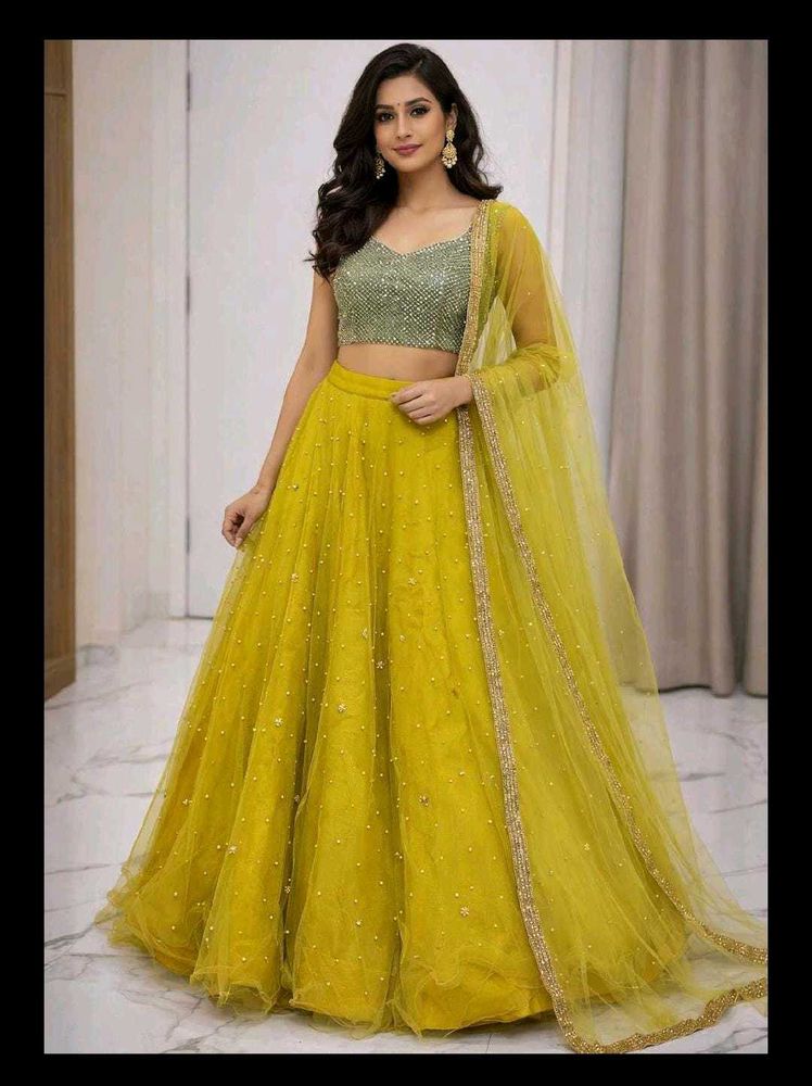 Stunning Yellow Lehenga Choli