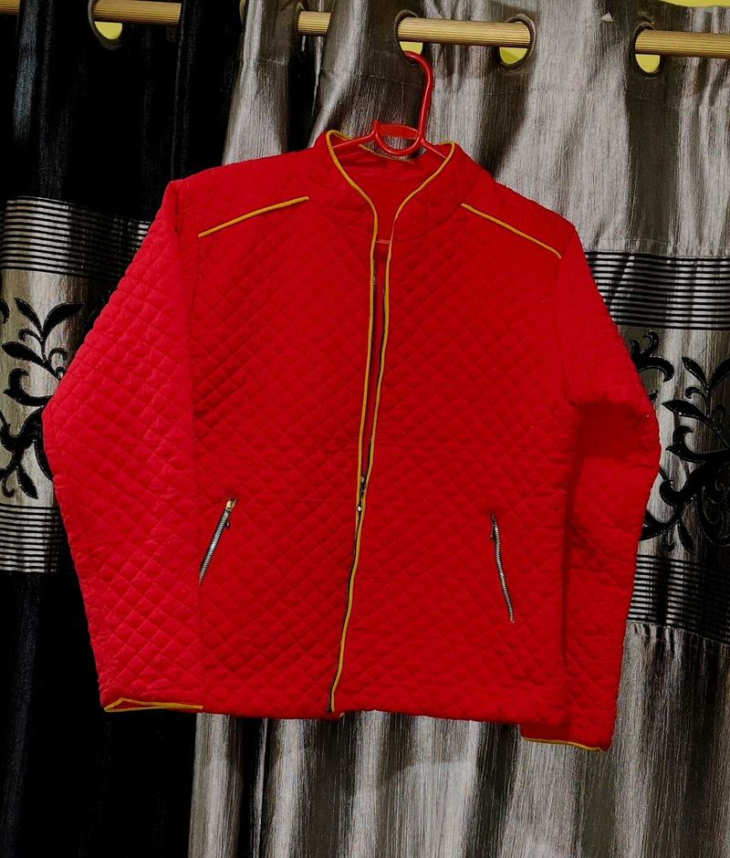 Red Jacket With Golden Chain .