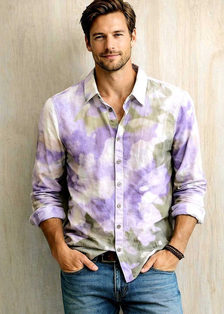 Floral Print Button-Down Shirt size-38