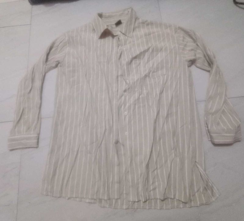Unisex Striped Button-Down Shirt
