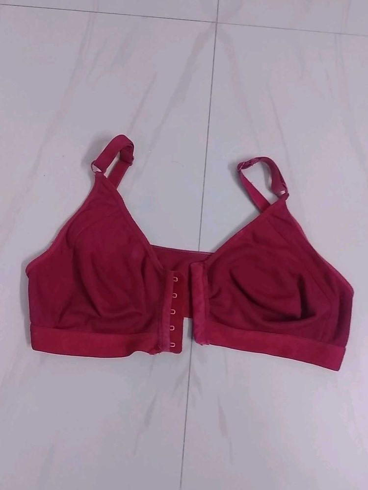 Burgundy Bra - Comfortable Support