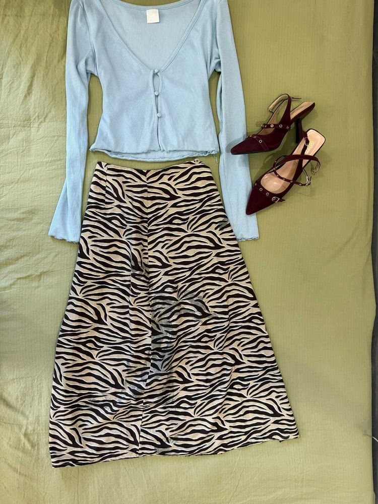 Zebra Print Skirt