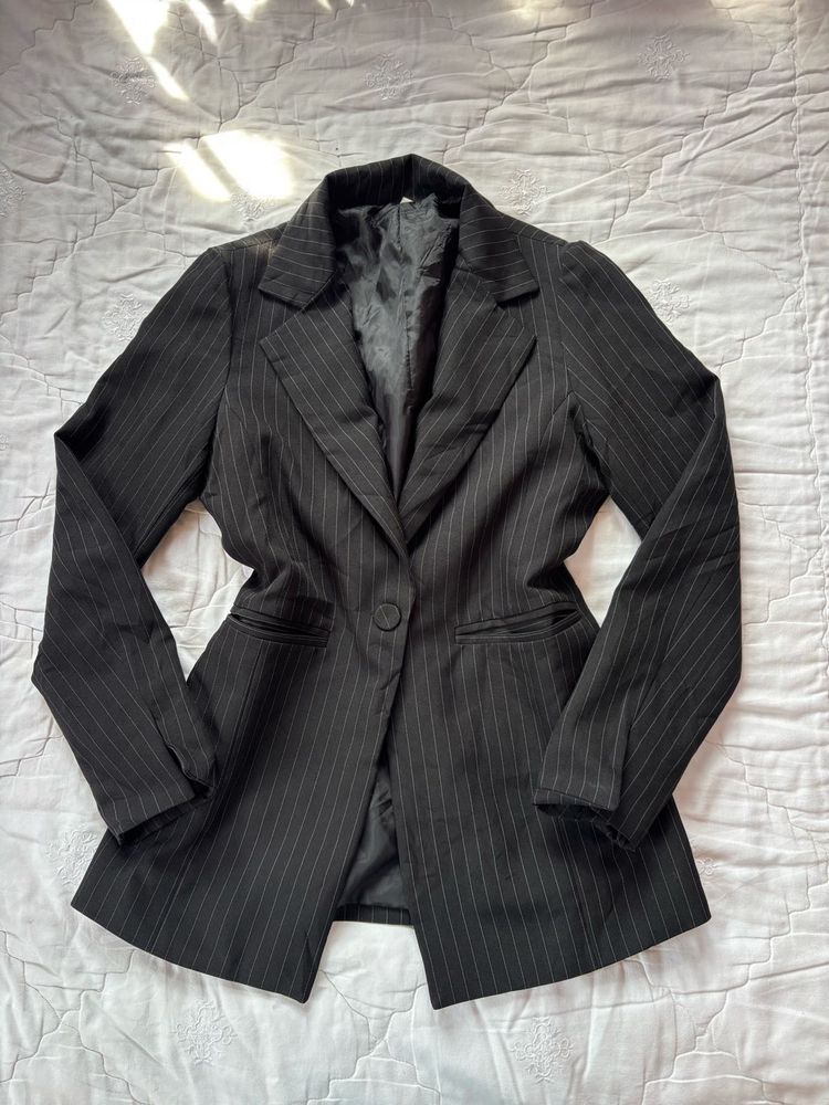 Classic Pinstripe Blazer