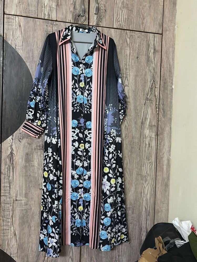 Bohemian Floral Print Maxi Dress