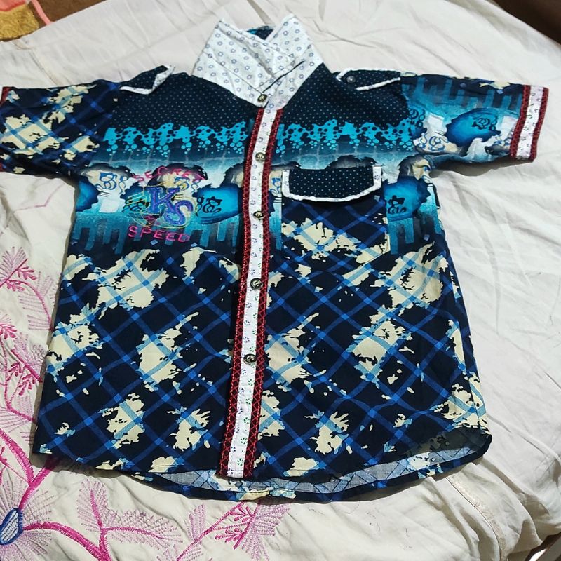Cotton Printed shirt For 3 to 5 Years Boy