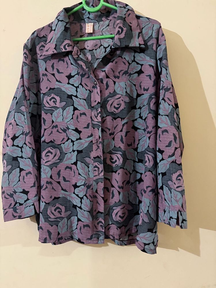 Floral Print Long Sleeve Shirt