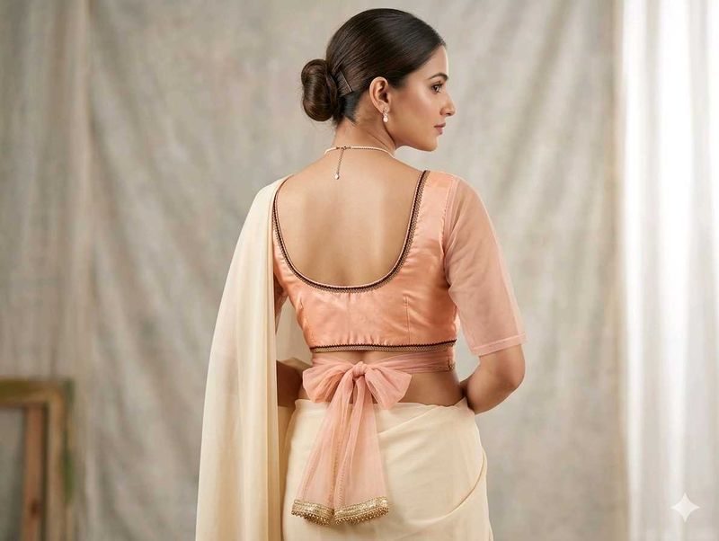 Elegant Peach Blouse