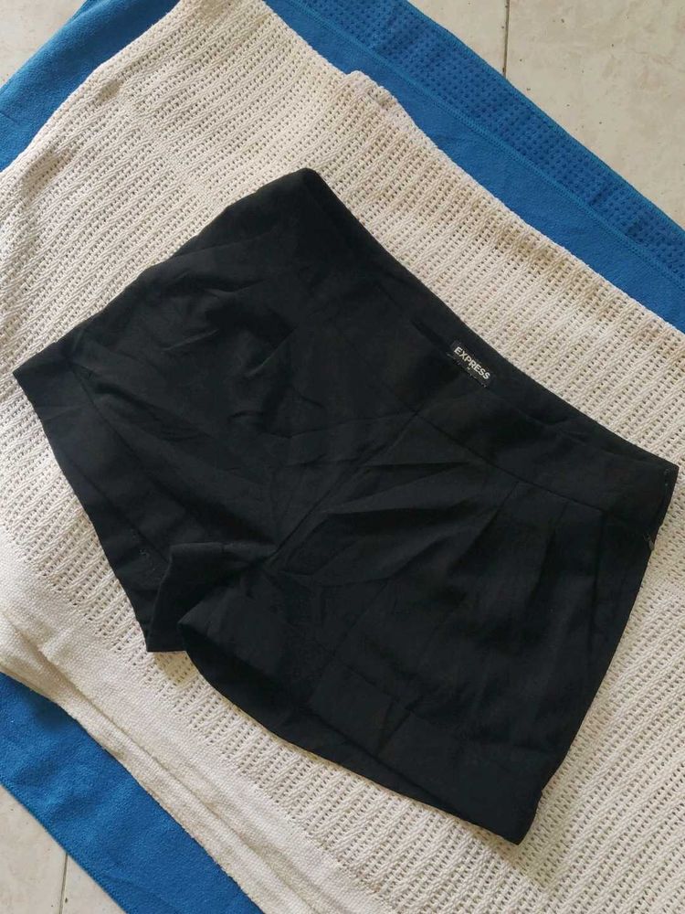 Express Black High-Waisted Tailored Shorts