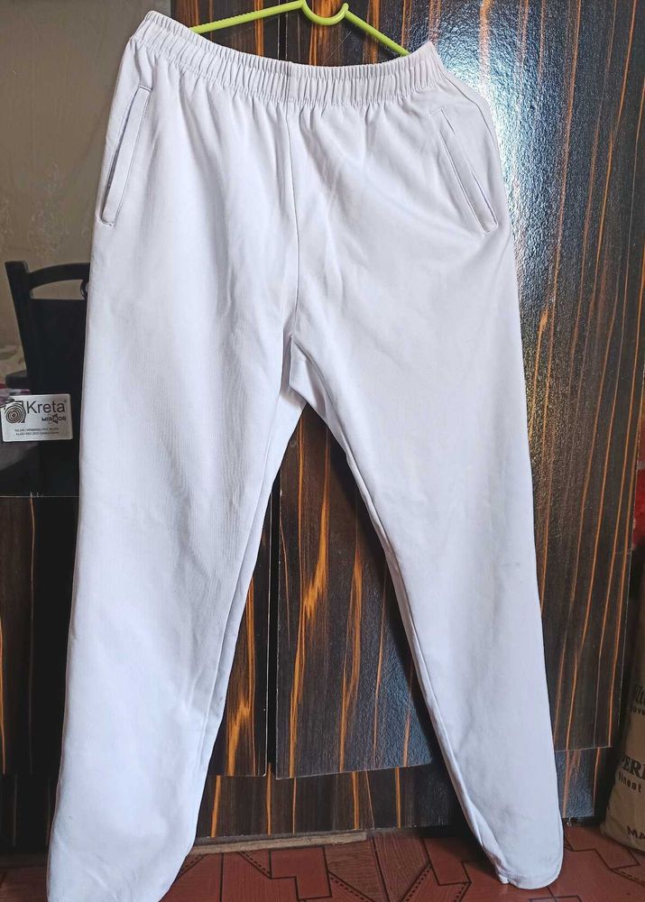 Unisex Comfortable white joggers