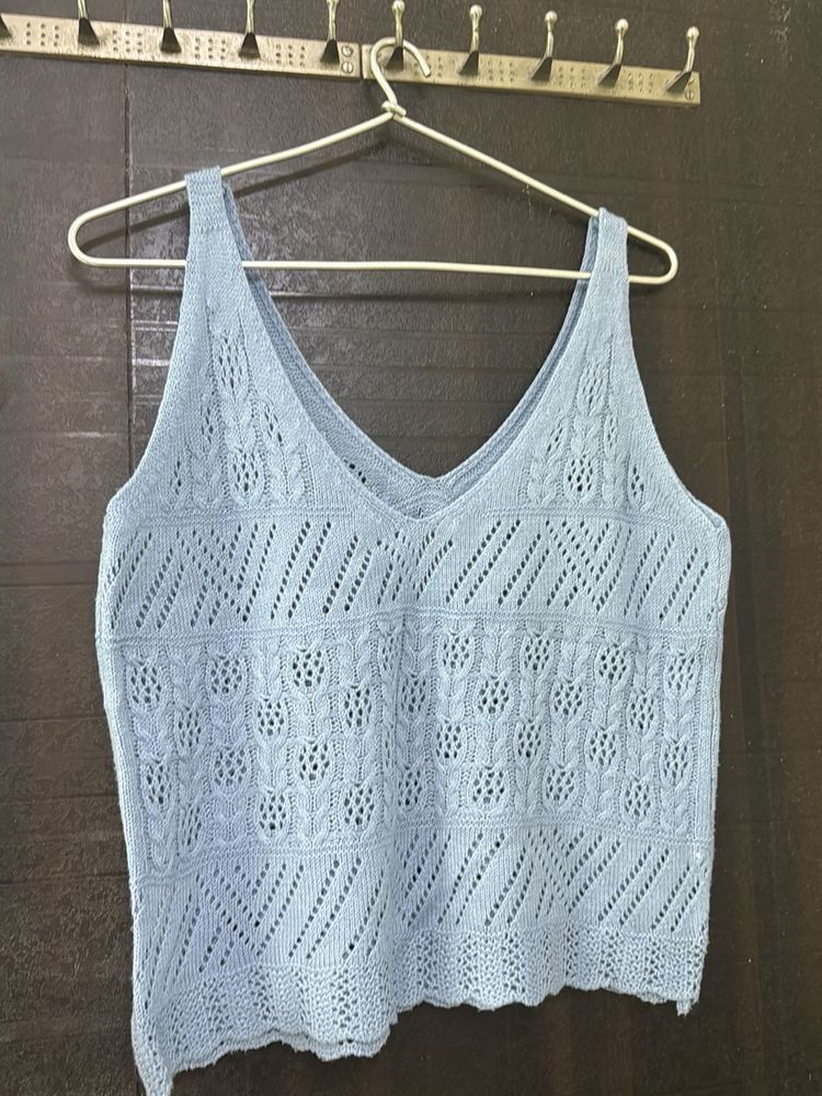 Chic V-Neck Knitted Tank Top