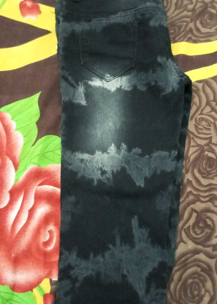 Tie-Dye  capri Jeans - Trendy Style