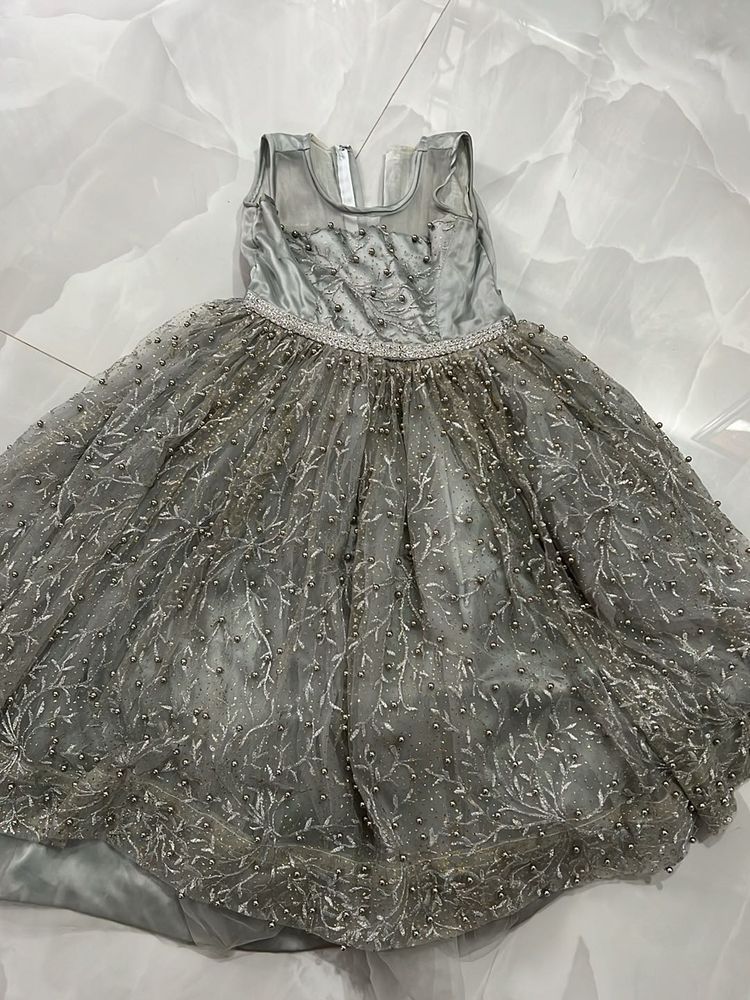 Stunning Embellished Grey frock