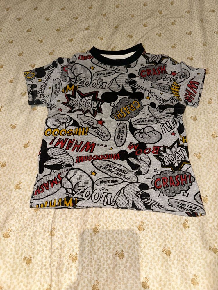 Mickey Mouse Comic Print T-Shirt