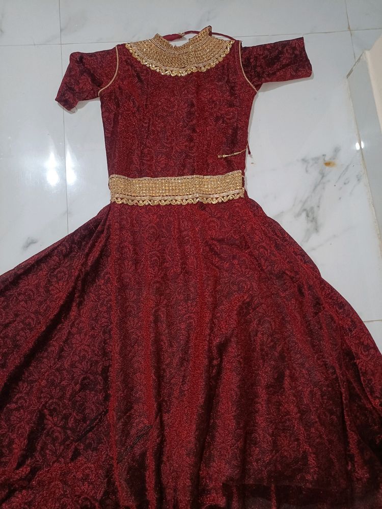 Mehroon Gown