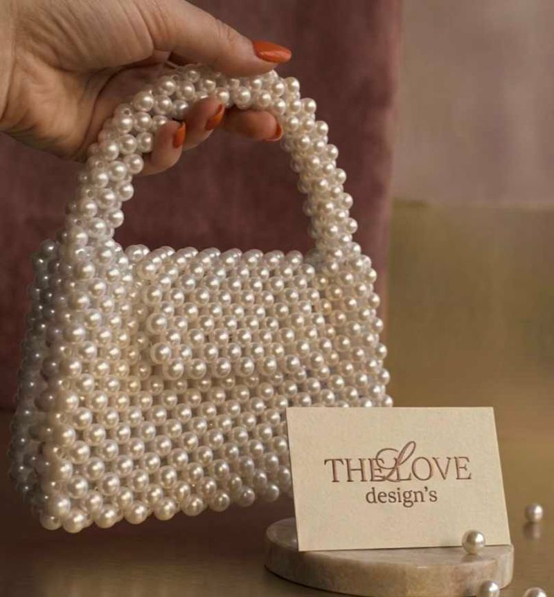 Elegant Pearl Beaded Handbag