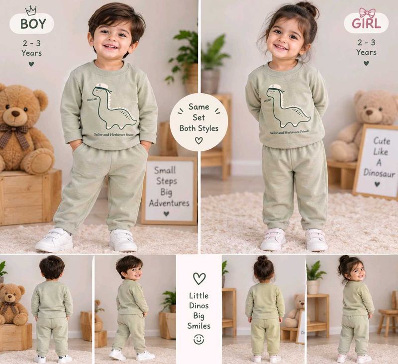 Cute Dinosaur Tracksuit Set