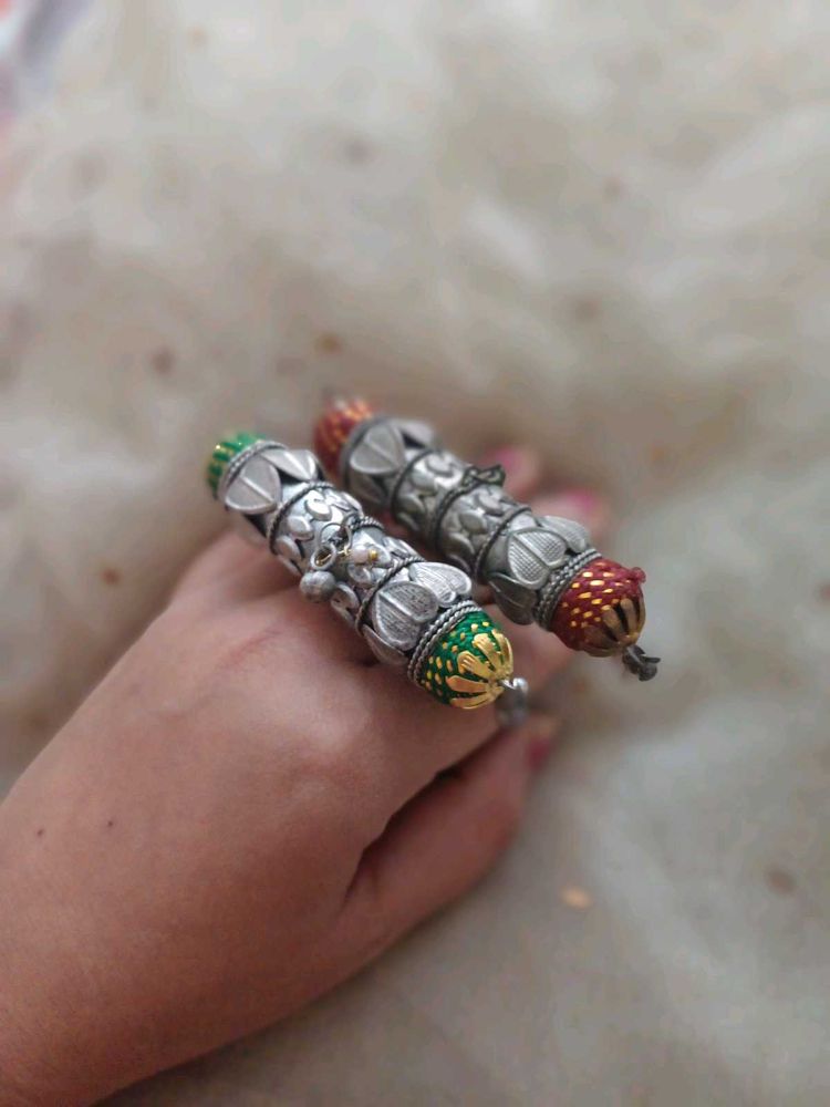 Unique oxidized Adjustable Rings Combo Of 5