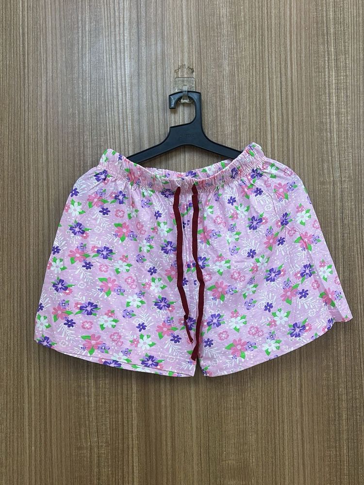 Cute Floral Pajama Shorts